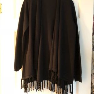 Black Sweater with Fringe